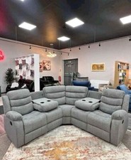 Roma Grey Fabric Recliner 2c2