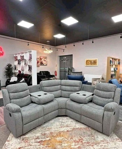 Roma grey fabric - fabric, recliner