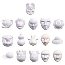 White DIY Mask Blank Paintable