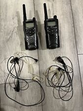 2x Motorola XTN446 walkie talkie talkies 2way 2x ear pieces. Working. No Charger