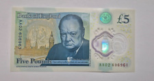 AA02  £5 Pound Polymer note • Bank Of England UNCIRCULATED AA02 636961