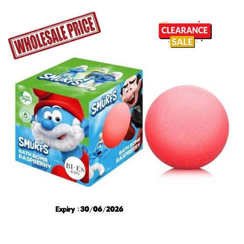 Smurfs raspberry bath bomb - smurfs,