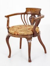 Victorian Tub Chair Marquetry