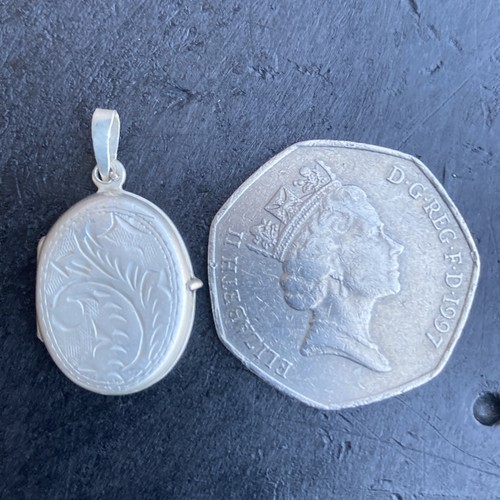 Vintage 925 silver etched - ,