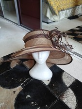 Mad hatters brown oval Hat l Ascot /Wedding / Races /  Great Condition