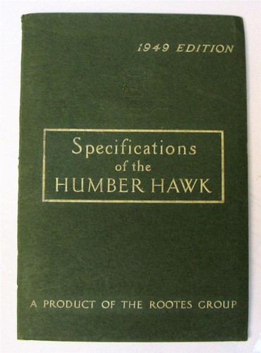 Humber hawk car - humber, specifications