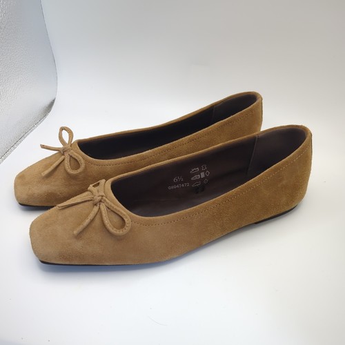 Suede flat square toe - suede,