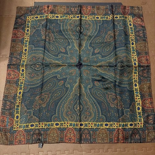 Chanel paisley silk scarf dark - scarf,