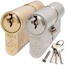 Yale Door Euro Cylinder KM Superior 1 Star Security Lock Anti Bump PVC Aluminium