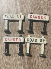 Vintage metal toy road signs x