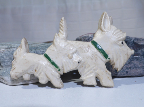 Vintage scotty dog brooch - dog,