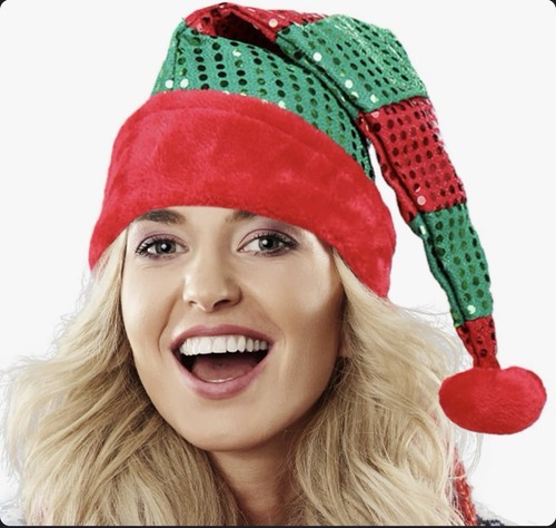 Domestar velvet sequin elf hat - elf,