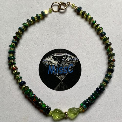 9ct gold black fire opal - fire, and