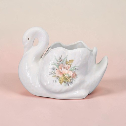 Vintage ceramic swan - ceramic,