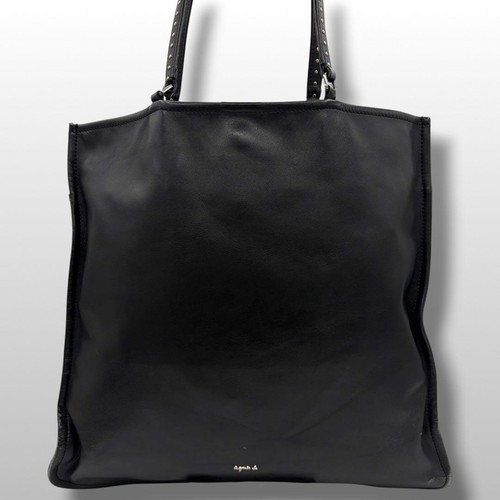 Agnes leather tote bag - b,
