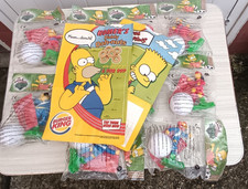 Burger King  2002 The Simpsons simpsons soccer complete set 10 & food bags