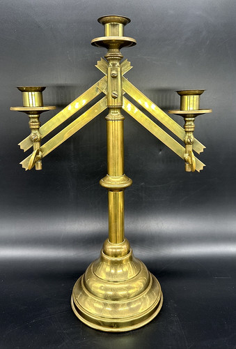 Vtg solid brass adjustable - solid,