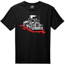 Black Short Sleeve Convoy Truck American Rubber Duck Cotton T-Shirt