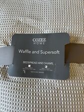 Cozee Home Waffle And Supersoft Bedspread And Shams 250cm X 260cm
