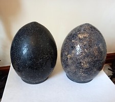 Dragon Egg Style Mosaic Glass Lamp Shades  22cm High  Great Cond  Shades Only x2