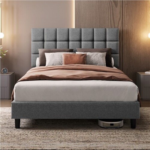 King upholstered bed frame - bed,
