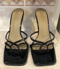 EGO Black Patent Strappy