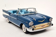 Danbury Mint 1/24 - Chevy Bel Air Convertible 1957 Dark Blue Scale Model Car