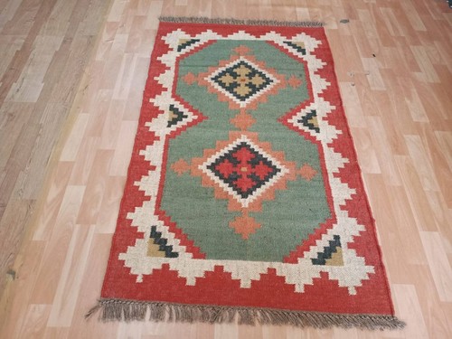 Small kilim rug handwoven wool - handwoven,