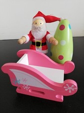 Early Learning Centre Dolls House Wooden PART Christmas Set Santa Sledge & Tree