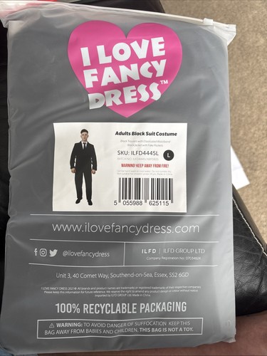 Men fancy dress black - black, suit