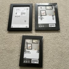 Ikea Fiskbo Bundle Picture Photo Frame Black X 3 New Sealed 13x18cm and 10x15cm