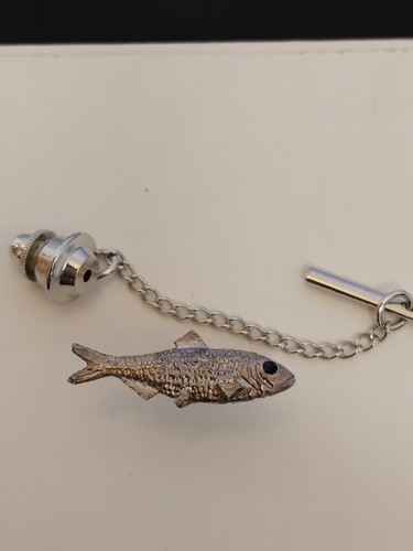 Vintage fish tie pin with - vintage,