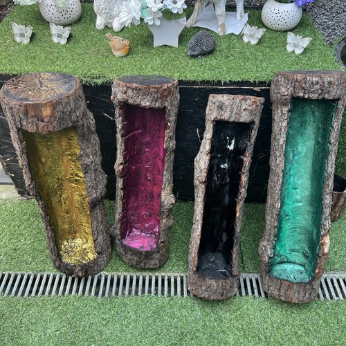 Rustic hand made planters - rustic,