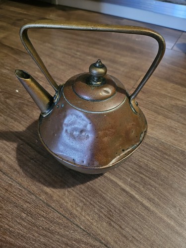 Vintage tea pot copper - tea,