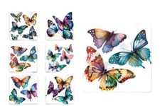 Set of 6 Butterfly Square MDF