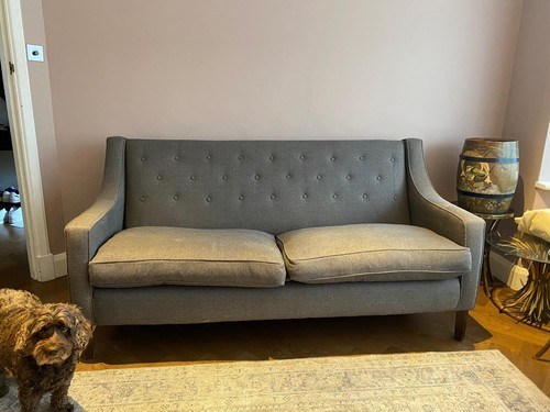 Dark grey three - dark, three-seater
