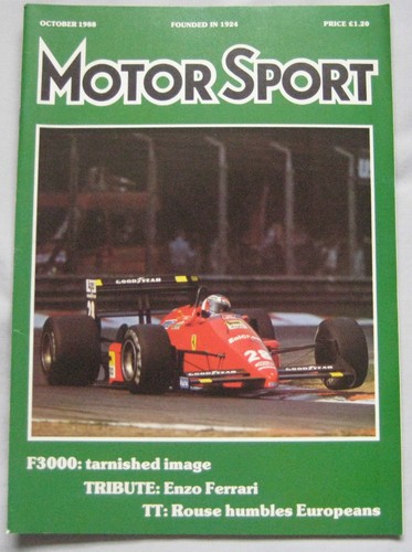 Motor sport october 1988 - october,