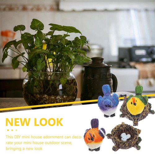 Set resin miniature birds - 1,