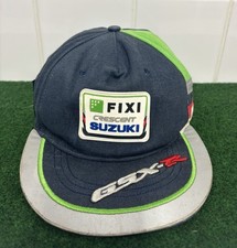 Vintage Suzuki Racing Fixi Crescent GSX-R Baseball SnapBack Cap Hat