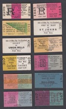 TWELVE Train Tickets IOM Isle of Man Railway Rail Mixed Stations