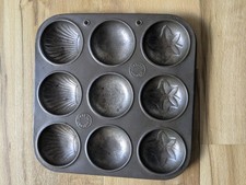 Vintage Aluminium  Patty Cake Tin,or Tarts shallow  moulds SKYLINE ENGLAND