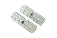 BMX Bike Trick Nuts Stunt Pegs Alloy Grinding Pegs Axle Nuts Silver