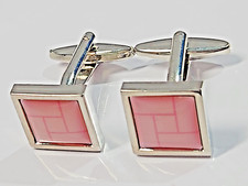 CUFFLINKS PINK JADE