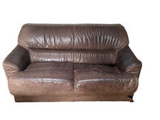 lovely 2 seater brown leather