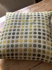 Melin Tregwynt Large Mondo Spot Cushion In Green