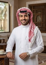 Handmade Arabic Red White