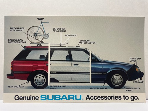 Subaru accessories postcard - accessories,