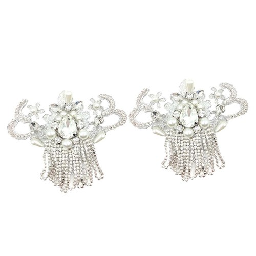 Pair crystal pearls shoe - 1,