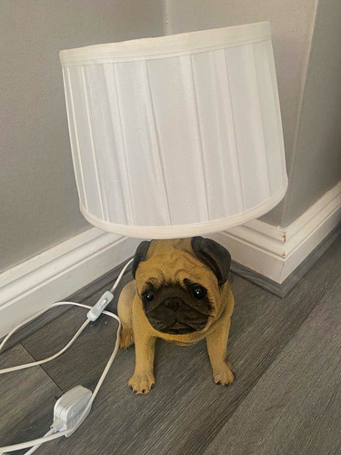Pug dog table lamp - pug,