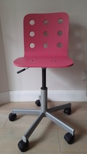 Ikea Jules children's pink adjustable swivel desk chair